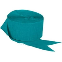 2 Rolls Each Color 290 FEET Total MADE IN USA! Teal and White Crepe Paper Streamers